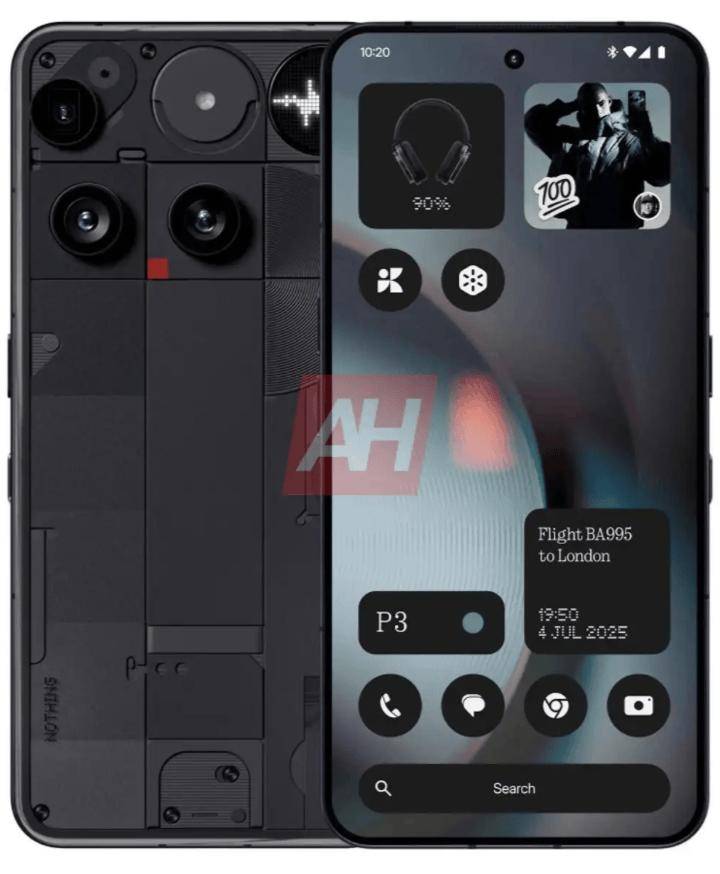 Nothing Phone(3)手機渲染圖曝光:后置三攝模組不規則排布